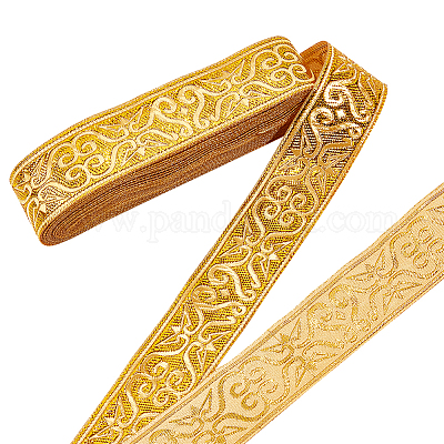 Ethnic Embroidery Polyester Flat Ribbons&nbsp;OCOR-WH0060-37A-1