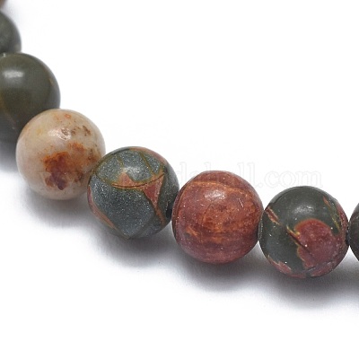 Natural Polychrome Jasper/Picasso Stone/Picasso Jasper Bead Stretch Bracelets&nbsp;BJEW-K212-A-001-1