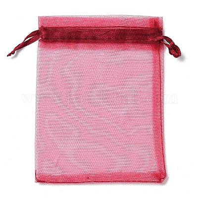 Rectangle Organza Drawstring Bags&nbsp;CON-PW0001-054C-13-1