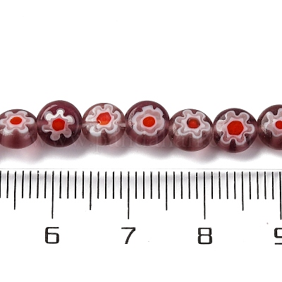 Handmade Millefiori Lampwork Beads Strands&nbsp;LAMP-G164-11J-1