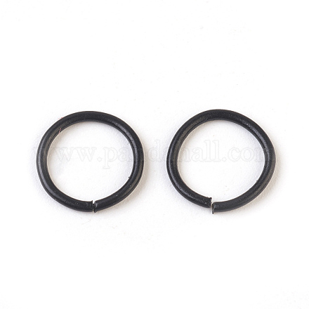 Spray Painted Iron Open Jump Rings IFIN-F149-B12-1
