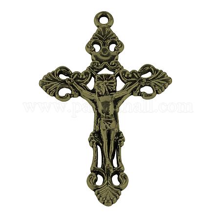 Tibetan Style Alloy Pendants&nbsp;TIBEP-S298-011AB-LF-1