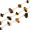 Brass Cable Chains, with Natural Tiger Eye, Soldered, with Spool, Long-Lasting Plated, Golden, 1~8x3~17x1~8mm, about 32.81 Feet(10m)/Roll