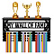Rectangle with Word My Wall Of Fame, Iron Medal Hanger Holder, with Screws & Anchor Plug & Nut & Shim Ring, Olive Branch Pattern, Holder: 200x400mm & 100x400mm