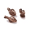 Brass Ice Pick Pinch Bails, Red Copper, 18.5mm, Hole: 5x4mm