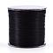 Flat Elastic Crystal String, Elastic Beading Thread, for Stretch Bracelet Making, Black, 0.5mm, about 328.08 yards(300m)/roll