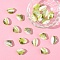 20Pcs Handmade Lampwork Beads, Shell Shape, Pearlized, Lime Green, 15.5~17.5x22~23.5x9.5~11mm, Hole: 1.5~2.5mm