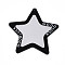 Acrylic Big Pendants, with Acrylic Mirror Surface, Star, Black, 67x67x3mm, Hole: 2.5mm