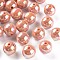 Opaque Acrylic Beads, AB Color Plated, Round, Dark Salmon, 16x15mm, Hole: 2.8mm, about 220pcs/500g