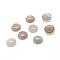Natural Grey Agate Gemstone Cabochons, Half Round, 6x3mm