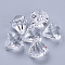 Transparent Acrylic Pendants, Faceted, Diamond, Clear, 26x24mm, Hole: 2.5mm, about 80pcs/500g