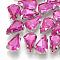Sew on Rhinestone, Multi-strand Links, Glass Rhinestone, with Brass Prong Settings, Garments Accessories, Faceted, teardrop, Platinum, Camellia, 8x5.5x4mm, Hole: 0.8~1mm