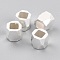 Brass Spacer Beads, Cadmium Free & Lead Free, Long-Lasting Plated, Faceted Column, 925 Sterling Silver Plated, 4x4~4.8mm, Hole: 3mm