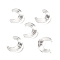 Gradient Handmade Lampwork Beads, Moon, Clear, 16.5x13x5.5mm, Hole: 1mm