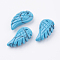 Synthetic Turquoise Pendants, Wing, 17~19x9~11x3~5mm, Hole: 1mm