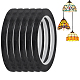66mペット粘着テープ  ブラック  4mm&nbsp;AJEW-WH0481-171A-1