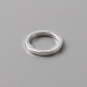 真鍮製フレームコネクター  丸いリング  銀  8x1mm  内径：6.5mm&nbsp;KK-WH0047-59A-S-2