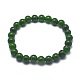 Natural TaiWan Jade Bead Stretch Bracelets&nbsp;BJEW-K212-C-019-2