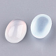 半透明の樹脂カボション  オーバル  リネン  17.5~18x13x6mm&nbsp;RESI-S362-13x18-14-2