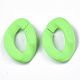 Opaque Spray Painted Acrylic Linking Rings&nbsp;OACR-R249-03-3