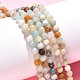 Natural Flower Amazonite Beads Strands&nbsp;X-G-G545-06-4