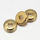 Flat Round Brass Spacer Beads&nbsp;KK-L106B-01G-1