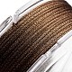 ポリエステルメタリック糸  ココナッツブラウン  1mm  約32.8ヤード（30m）/ロール&nbsp;OCOR-G006-02-1.0mm-39-3
