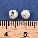 真鍮ビーズ  テクスチャラウンド  銀  5x4.5mm  穴：1.4mm&nbsp;KK-H250-04B-S-3
