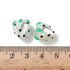 焼き絵の具 焼き絵の具 ガラスビーズ  苺  エナメル  ブラック  13x12mm  穴：1.6mm&nbsp;LAMP-Z014-02F