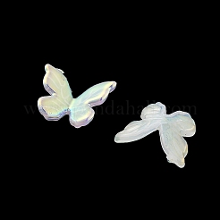 蝶 虹 虹色 メッキ アクリル カボション  ネイルケアの装飾の付属品  ホワイトスモーク  8x10x3mm&nbsp;PACR-B003-02