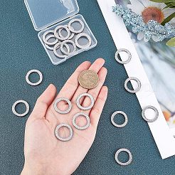 304ステンレススチールリンクリング  リング  ステンレス鋼色  22.5x1.5mm  内径：15.5mm  20個/箱&nbsp;STAS-UN0022-24