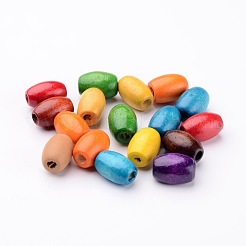 Mixed Oval Natural Wooden Beads&nbsp;X-WOOD-W02KR-8x12mm