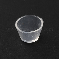 バッグの足用のシリコンカバー  台形  透明  7x11mm  内径：9mm&nbsp;SIL-WH0816-005B