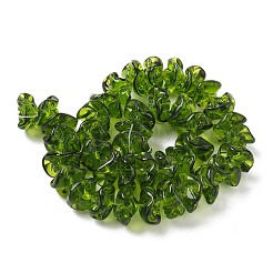 手作りランプワークビーズ  ライムグリーン  16x16.5x9.5mm  穴：1.6mm&nbsp;LAMP-S080-01A