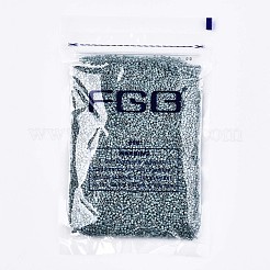 Fgb 11/0グレードaベーキングペイントガラスシードビーズ  シリンダー  均一なシードビーズサイズ  不透明色の光沢  スレートグレイ  1.5x1mm程度  穴：0.5mm  約20000個/袋&nbsp;SEED-S030-1040