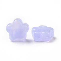 不透明なアクリルビーズ  キラキラビーズ  花  ライラック  14.5x15x6.5mm  穴：2mm&nbsp;X-OACR-E014-13H