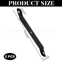 ステンレス製の粘土刃  陶器のトリミングツール  ブラック  175x25x1~23mm  穴：5mm＆10.5x6.5mm&nbsp;TOOL-WH0165-34