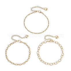 3Pcs 304 Stainless Steel Bracelets&nbsp;BJEW-JB12456