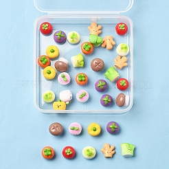 36Pcs 9 Styles Resin Vegetable Figurines Ornament&nbsp;DJEW-FS0001-02