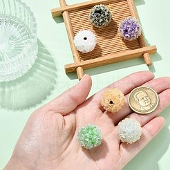 ポリマー粘土蓄光ビーズ  花  ミックスカラー  21mm  穴：3mm&nbsp;CLAY-CJC0016-02