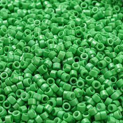 焼付塗装ガラスシードビーズ  シリンダー  ライムグリーン  2.5x2mm  穴：1.4mm  約45359個/ポンド&nbsp;SEED-S042-05A-28