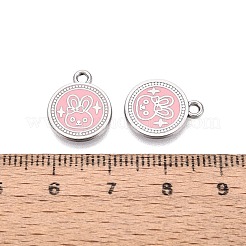 Rack Plating Alloy Enamel Pendants&nbsp;ENAM-N070-01C-02P-02