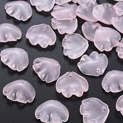 透明焼き付け塗装ガラスペンダント  シェル  ミックスカラー  15x18x4mm  穴：1.2mm&nbsp;DGLA-Q025-001