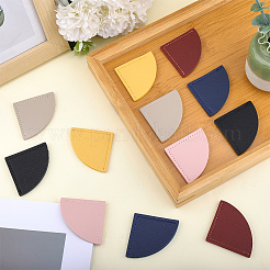 12Pcs 6 Colors PU Leather Fan Bookmarks&nbsp;AJEW-CL0002-09