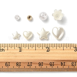 DIYのプラスチックビーズキット  ABS プラスチック模造パール ビーズと CCB プラスチック ビーズを含む  混合図形  ミックスカラー  5~12x4.5~12x3~8.5mm  穴：1.4~2.3mm  562個/箱&nbsp;DIY-FS0004-94
