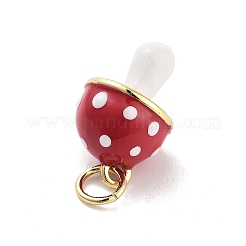 Real 18K Gold Plated Rack Plating Brass Enamel Charms&nbsp;KK-M293-24G-02