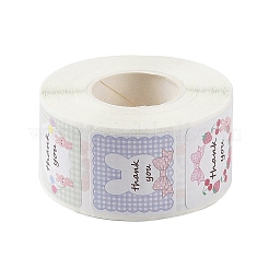 封印ラベル  ありがとうという言葉が書かれた絵のステッカー  文字  25mm 500個/ロール&nbsp;DIY-R084-02A