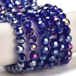 Electroplate Glass Beads Strands&nbsp;EGLA-R016-4m-1