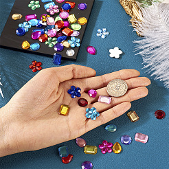 Flat Back & Back Plated Acrylic Rhinestone Cabochons&nbsp;MACR-TA0001-62A