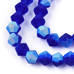 Imitate Austrian Crystal Bicone Frosted Glass Beads Strands&nbsp;EGLA-A039-T4mm-MB06